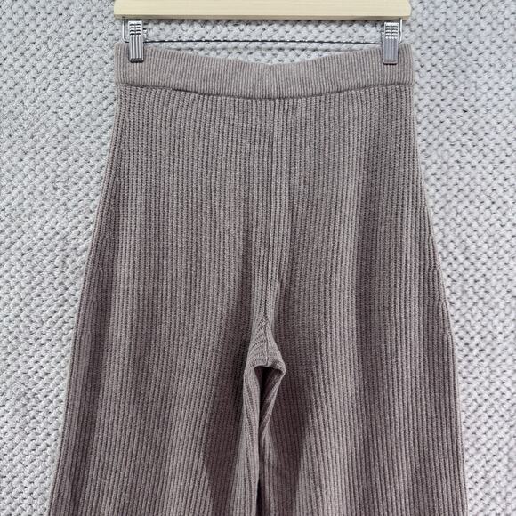 Gap Pants Womens S Tall Cool Brown Knit High Rise Wide Leg PullOn Sweatpants - Picture 6 of 14